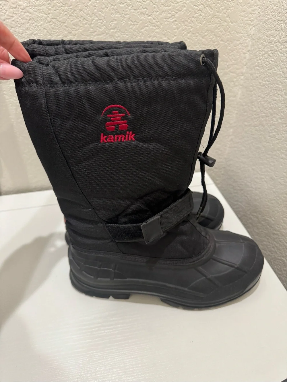 Kamik Frontline 2 Mens Size 8 Black Insulated Waterproof Winter Snow Boots